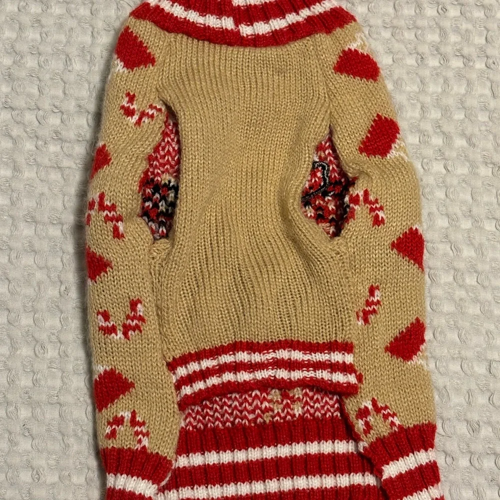 XS Pet Sweater Santa Turtleneck Holiday Time Dogs Cats Fall Winter Clothing Cute